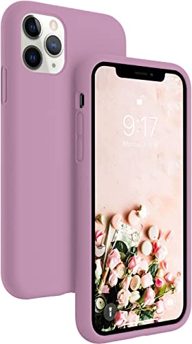 Image of DIZORO Silicone Back Case for iPhone 11 Pro Max, Soft-Touch Phone Microfiber Silicone Back Cover for iPhone 11 Pro Max- Lilac