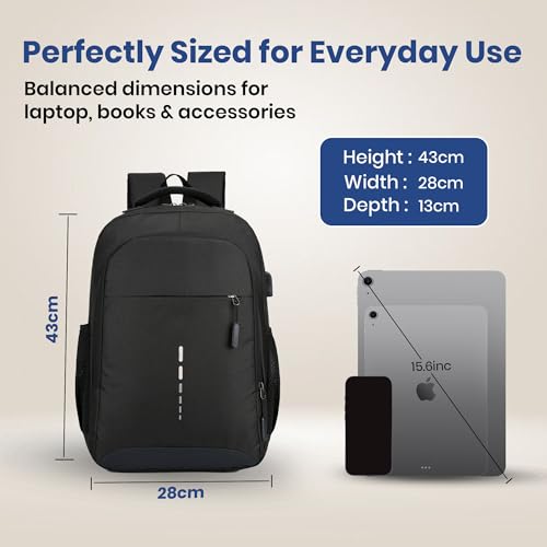 Image of Laptop Backpack with USB Charging Port for 15.6 inch Laptop, Camera, Business, Work, Students for Men & Women