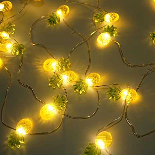 40 LED Pineapple String Lights, 8 Modes Pineapple Fairy Lights Battery Operated Without Remote Control for Wedding, Party, Festival, Indoor, Outdoor