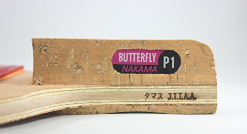 Butterfly Nakama P1 Japanese Penhold Table Tennis Racket - Nakama Series - Our Most Popular Rubber Of All Time And Carbon Fiber Power - Recommended For Advanced Level Players #TOP4