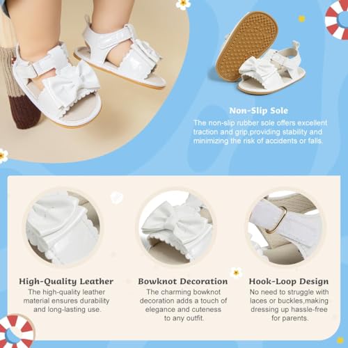 KIDSUN Baby Infant Girls Boys Sandals Non Slip Rubber Sole Summer Beach Outdoor First Walker Crib Shoes2