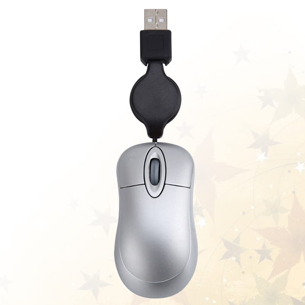 Hemobllo Mouse USB Mini Telescopico 1000 Dpi in Plastica per Computer