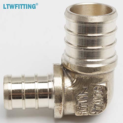 Codo PEX latón sin plomo 1/2" x 3/4" acoplador 90° para agua saludable 4