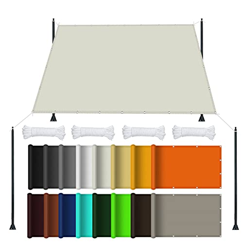 Voile d'ombrage anti-UV imperméable 3,5 x 3,5 m pour abri de soleil extérieur