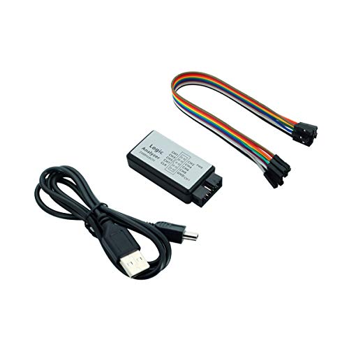 Image of DEVMO 24MHz 8CH 24MHz 8 Channel USB Logic Analyzer Device with EMI Ferrite Ring USB Cable UART IIC SPI Debug Compatible with Ar-duino ARM FPGA M100 SCM
