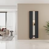 EMKE Radiatore di Design con Specchio 180x61 cm, Antracite, 1788 W, 2 in 1