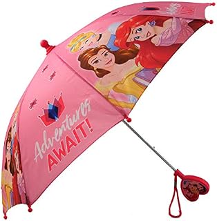 Disney Girls' Little Assorted Character Rainwear Umbrella, Pink, Age 3-6