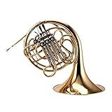 ALFAAL Four-Key Double-Row French Horn Brass Instrument with B Flat and F Professional French Horn