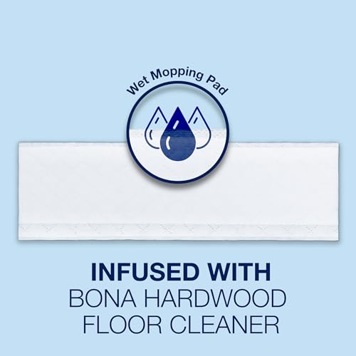 Bona Hardwood Floor Disposable Wet Cleaning Pads - 12 cleaning pads per pack - unscented - Use with Bona Mops - Residue-Free Floor Cleaning Solution for Wood Floors by Bona - Image 3