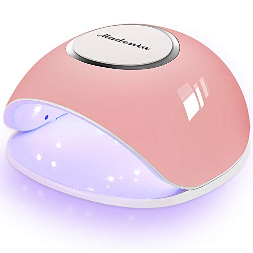 UVÂ LEDÂ NailÂ Lamp, UVÂ LightÂ forÂ GelÂ Nails 48W NailÂ Dryer with 5 Timers, Auto Sensor, LCD Display, Low Heat Mode, Pink