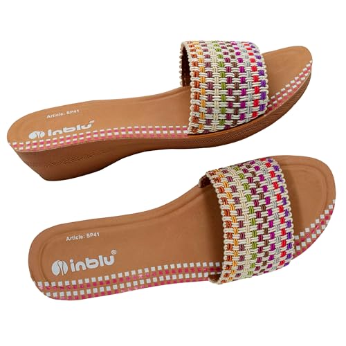 Image of inblu Stylish Fashion Slipper for Women | Comfortable | Lightweight | Anti Skid | Casual Office Footwear (SP41 BLACK)