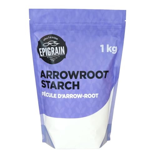 Epigrain Arrowroot Starch Flour - 1Kg (2.2lb) | Fine Raw Powder For Baking, Thickening, Low Carb Diets, Dry Shampoo