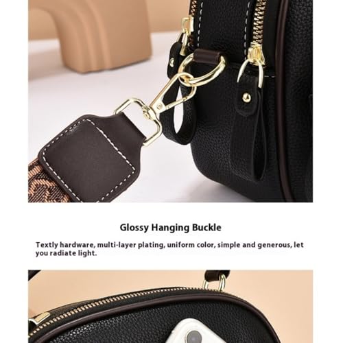 Easiotward Crossbody Bag, Bousalutend-Classic Multifunctional Compartments Adjustable Wide Shoulder Strap Leather4