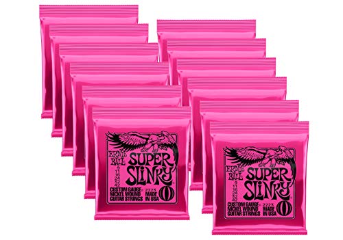 Ernie Ball Super Slinky Electric Guitar Strings Nickel Wound Lot/12 P02223