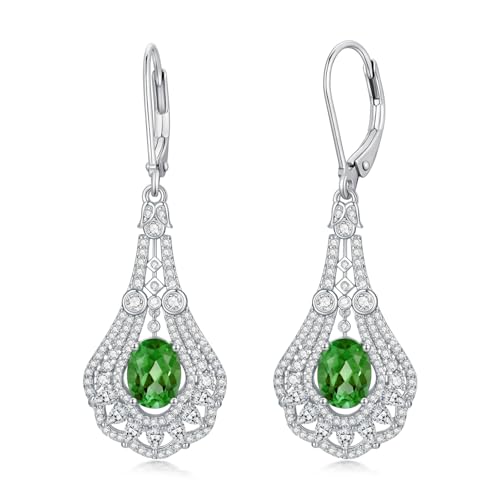 Boucles d'oreilles argent 925 et pierre ovale hypoallergénique sans irritation