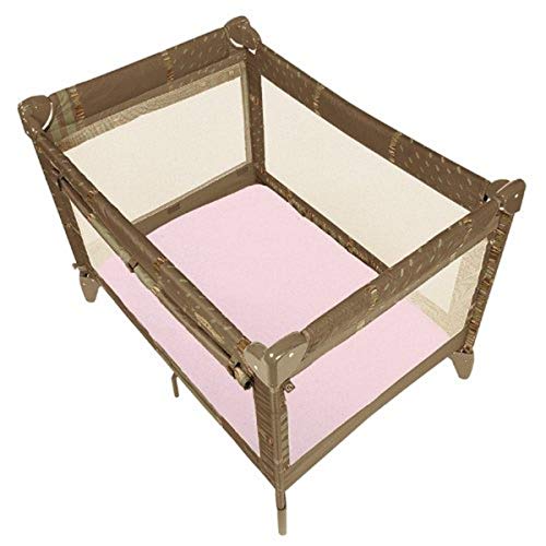 Kushies Percale Fitted Play Pen Sheet, Pink #TOP14