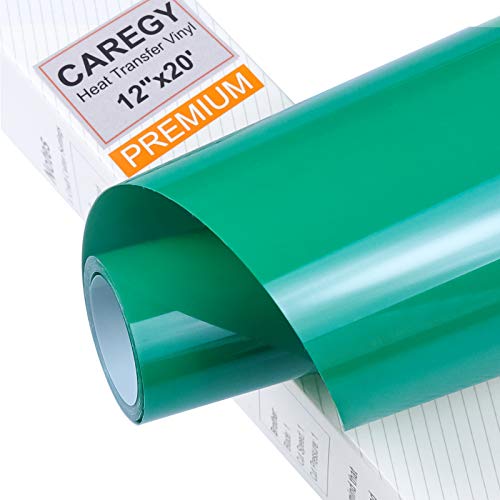 Caregy Heat Transfer Vinyl Htv Iron On Vinyl For T-Shirts 12 Inches By 20 Feet Roll (Green) #TOP14