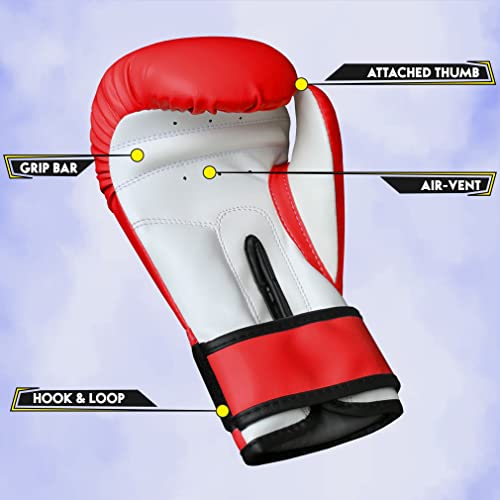 Farabi Sports Kids Boxing Gloves For 3-8 Years 4-Oz Junior Boxing Gloves Boys & Girls Youth Boxing Gloves (4-Oz, Red) #TOP1