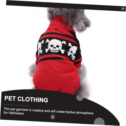 Disfraz Halloween para perro XL diseño calavera rojo miniatura 3