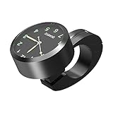 Gobesty Motorraduhr, Motorrad Fahrrad Uhr, Motorrad Uhren für Lenker, Fahrrad Lenker Uhr, Universal Wasserdicht Leuchtend Lenker Mount Uhr für Motorrad, Fahrrad, Elektrofahrzeuge (Schwarz)