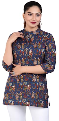 Image of Jikonet Women's Printed Rayon Straight Short Kurti