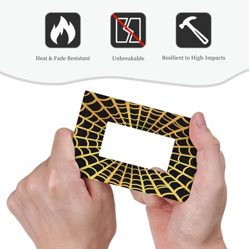 Decorative Outlet Covers Black Background with Golden Spiderweb Spider 1 Gang Rocker Light Switch Cover Plate Single Decora Light Switch Covers Wall Plate Faceplate for Home Decor