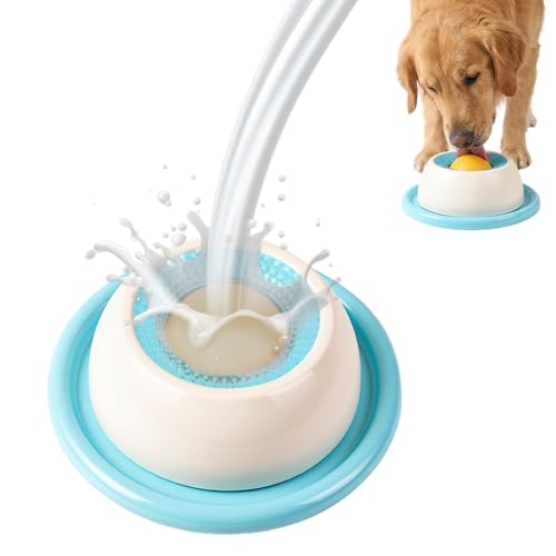 Image of Qpets Lick Mat & Puzzle Feeder for Cats & Dogs - Interactive Toy with Rolling Ball Dispenser, Slow Feeder for Anxiety & Boredom Relief Food-Grade Silicone