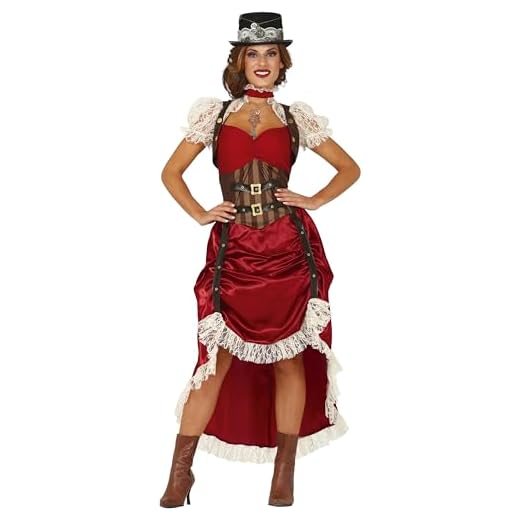 FIESTAS GUIRCA Disfraz de Steampunk Mujer Adulta Talla S 36-38