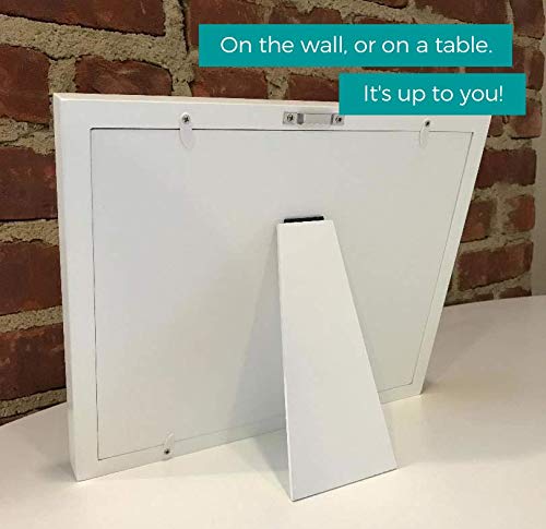 Farmhouse Baby Handprint & Footprint Picture Frame Kit - Rustic 9" X 11" Distressed Wood Photo Frame & Clay Keepsake For Newborns. Bonus Stencil For Personalized Registry, New Mom Or Shower Gift #TOP2