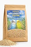 5 kg Premium Wellensittichfutter, Hauptfutter für Sittiche, mit Vitaminen Saatmischung für Gesunde Ernährung, Zuchtmischung als Hauptfutter für Wellensittiche & kleine Sitticharten und Kanarienvögel
