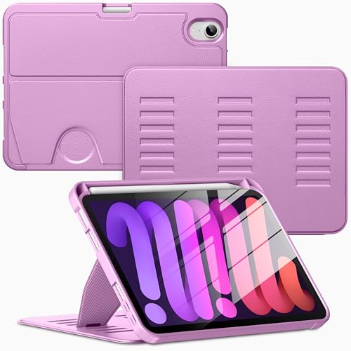 Coque iPad mini 7 A17 Pro antichoc violette protection magnétique dos souple