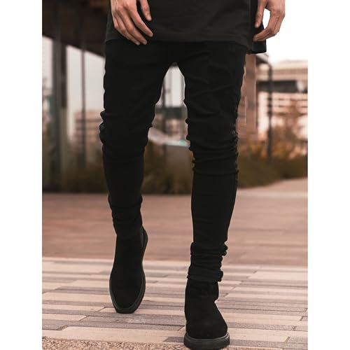 Men's Slim Fit Stretch Casual Jeans Skinny Straight Leg Denim Pants Fashion Streetwear Biker Jeans3