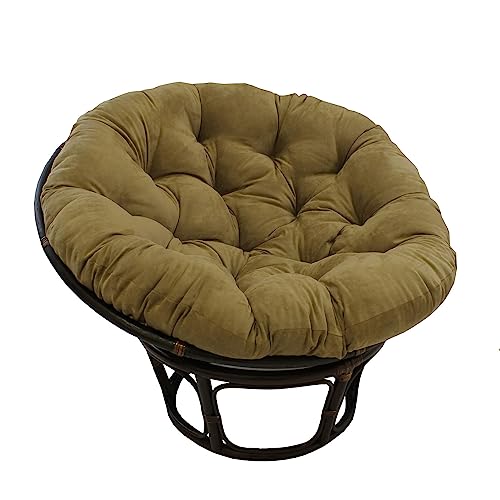 International Caravan Furniture Piece Rattan 42-Inch Papasan Chair with Micro Suede Cushion, Java