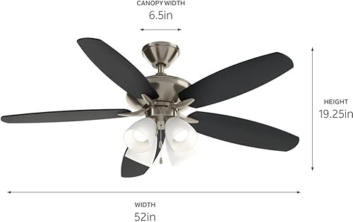 Miniatura 2 de Kichler Ventilador LED Renew Premier de 52 pulgadas, acero inoxidable cepillado