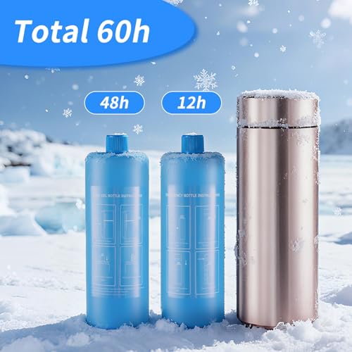 Image of 60H Medicine Cooler Insulin Cooler for Travel Hold 6-8 Pens TSA Approved | Large Temp Display Medication Cooler for Insulin,Peptide,Glp-1,Zepbound ,Epipen Cooler for Travel Case Rose Golden