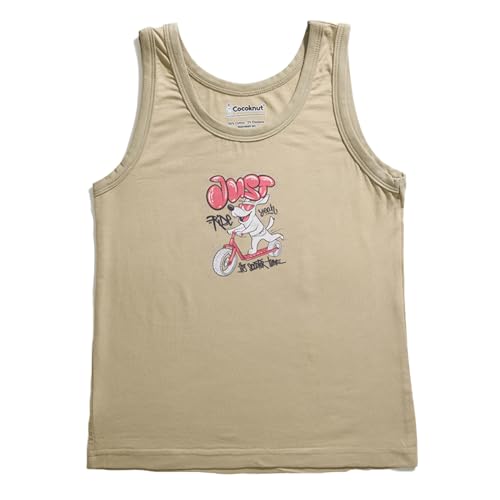 Cotton Cute Print Girl's Tank Top, Regular Fit Multicolour, Breathable & Super Soft Fabric, (Pack of 2) (7-8 Years)3