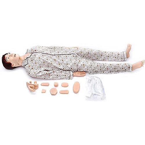 Life Size Patient Care Manikin - 5.57ft CPR Simulator for Nursing Skills Training, Medical Practice, Doctor Education, Healthcare Simulation Model