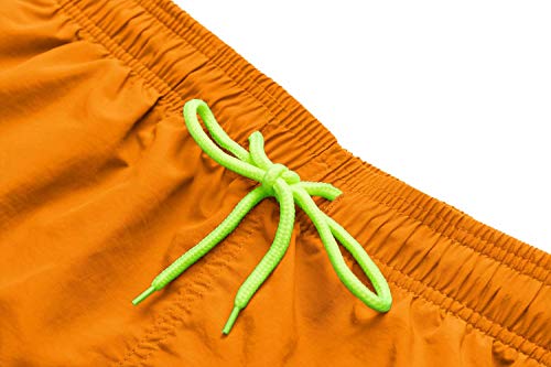 MAGCOMSEN Calção de banho masculino de secagem rápida com forro de malha, shorts de praia, shorts de