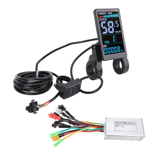 Bnineteenteam Artesanía Premium, Diseño de Eliminación de Ruido, Controlador de Scooter de Compatibilidad Amplio con Pantalla LCD para Bicicleta Eléctrica, Adecuada para Motores sin Escobillas