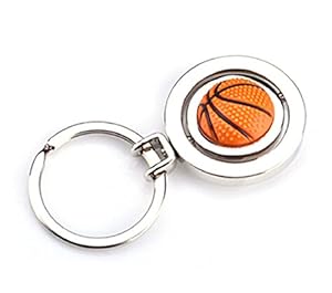 Sportigo drehbarer Basketball Schlüsselanhänger 3D Optik