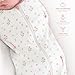 Baby Swaddle 0-2 Months, Cotton Arm-In Zipper Sleep Sack, Wearable Blankets Wrap for Newborn Infant Girls (Floral, Checkered, Pack of 2)