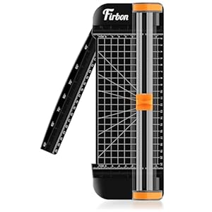 Firbon Black A5 Paper Cutter, Straight Small Paper Trimmer with Side Ruler for Scrapbooking Craft, Paper, Coupon, Label, Cardstock