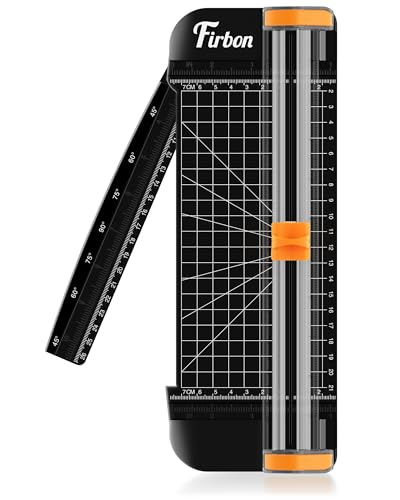 Firbon Black A5 Paper Cutter, Straight Small Paper Trimmer with Side...