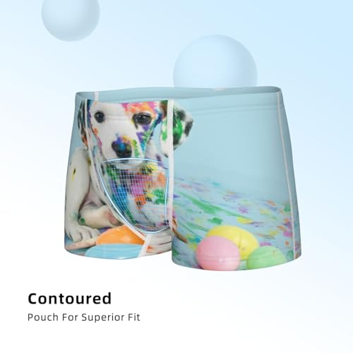 Boys' Cotton Boxer Brief Soft Underwear-A Funny Little Dalmatian Puppy4