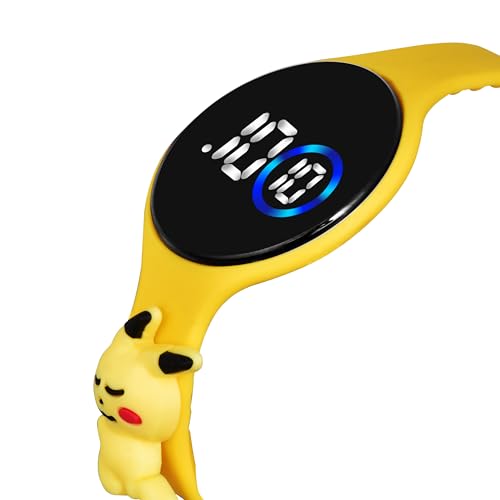 Image of GOLDENIZE FASHION Waterproof Digital LED Slim Round and Square Touch Colourful Display Wrist Watch for Boys & Girl's Stylish Kids Birthday Gift Digital Watch Combo of 2 Watches