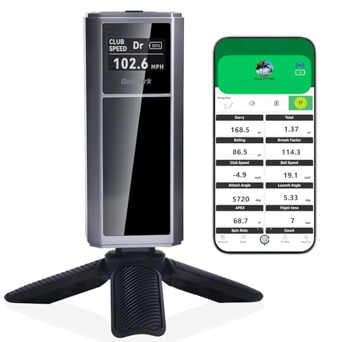 Aobole Pro-Plus Golf Swing Analyzer & Portable Flight Monitor with Real-Time Data, 3D Simulation & Doppler Radar for Indoor/Outdoor Practice, iOS & Android App Included