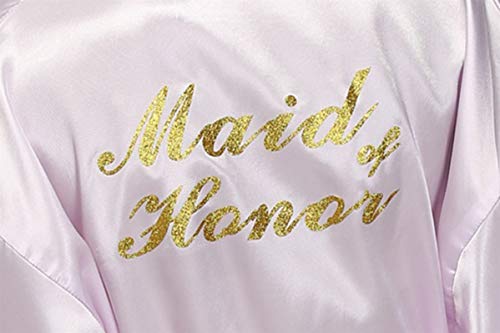 Image of Giova Women Bridal Robe for Bride and Bridesmaid Getting Ready Wedding Party Bathrobe