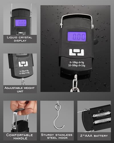 Image of Fishing Tool Kit - Fishing Pliers, Hook Remover, Fish Gripper，Fish Scale, Fish Knife, Saltwater Fishing Gear with Sharpeners, Best Gifts for Men