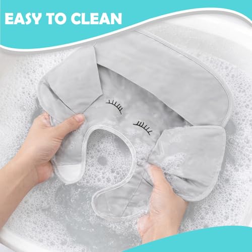Image of SNOWIE SOFT Sleeved Bib Baby Bib with Pocket, Toddler Bib, Smock, Washable and Lightweight Waterproof Fabric, Fits Bibs for Baby 6 Months+