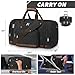 Wohlbege Duffle Bag for Travel,Overnight Weekend Gym Carry On Luggage Bag, 50L Canvas Travel Duffel Bag for Men Women, Expandable Spacious Travel Duffel Bag, Black